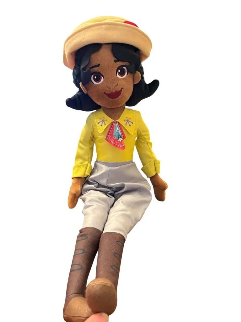 Disney Tiana Soft Plush Doll Tiana's Bayou Adventure 18 In Black Princess NWT
